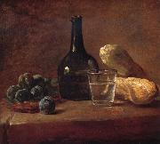 Jean Baptiste Simeon Chardin Still life with plums France oil painting artist